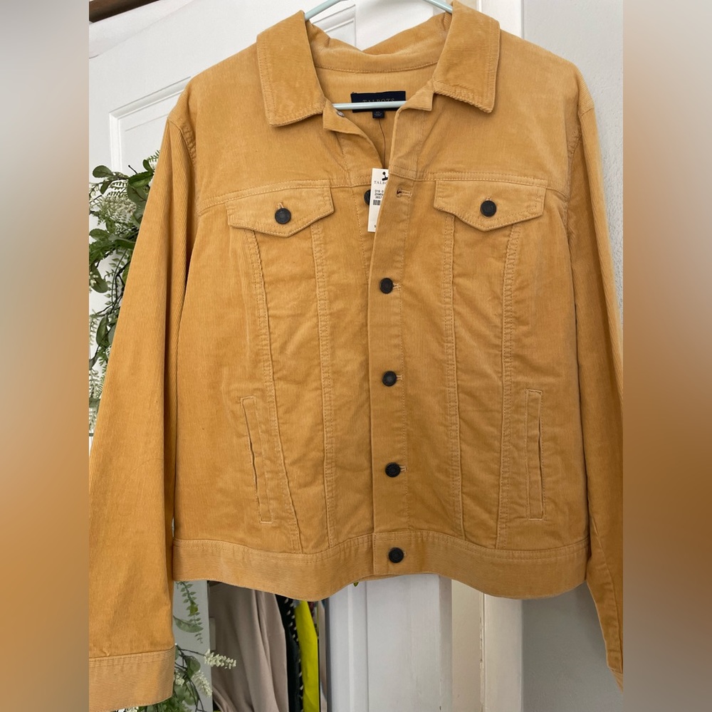 NWT Talbots Mustard colored Corduroy Jacket. Xl